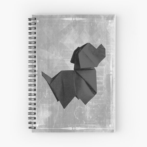 Item preview, Folded Black Paper Origami Dog Geometric Sculpture designed and sold by Ghoul Enterprises.