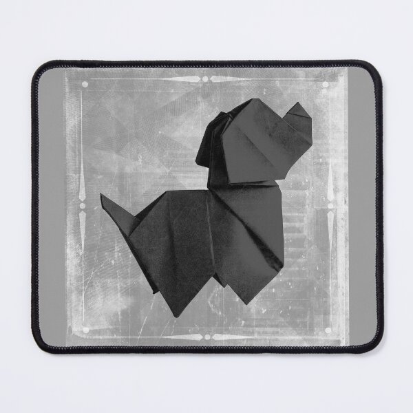 Item preview, Folded Black Paper Origami Dog Geometric Sculpture designed and sold by Ghoul Enterprises.