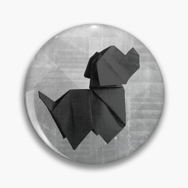 Item preview, Folded Black Paper Origami Dog Geometric Sculpture designed and sold by Ghoul Enterprises.