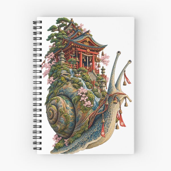 Item preview, The Sanctuary Spiral Staircase – Mystical Snail Shrine Ukiyo-e designed and sold by Substance_life.