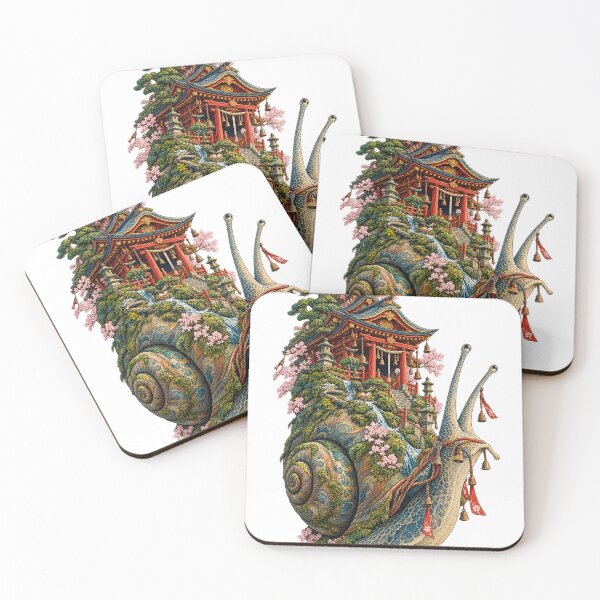 Item preview, The Sanctuary Spiral Staircase – Mystical Snail Shrine Ukiyo-e designed and sold by Substance_life.
