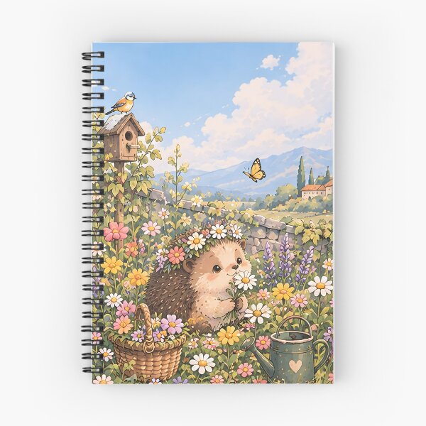 Item preview, Hedgehog & Flowers – Botanical Hedgehog Design designed and sold by KWW SHOP.
