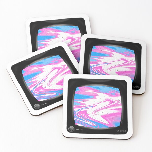 Item preview, Trippy TV trans flag designed and sold by Bee Stings.