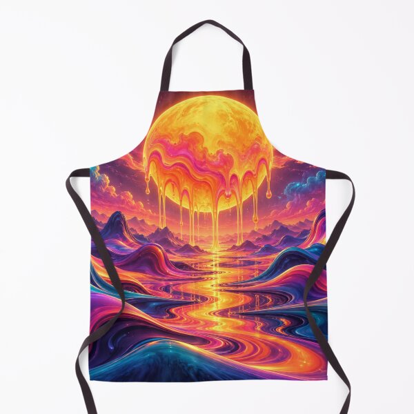 Item preview, Melting Sun Landscape Neon Dreamscape Art designed and sold by Inkworksbyshery.