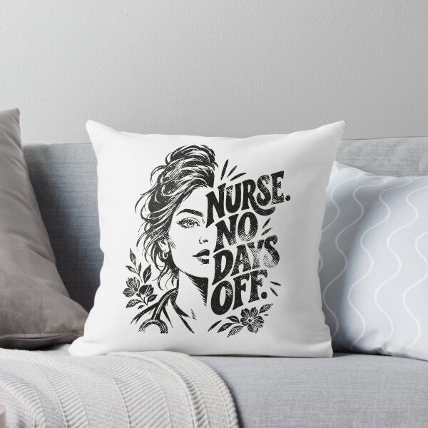 Item preview, Nurse No Days Off Bold Typography Portrait designed and sold by KiwyStudio.