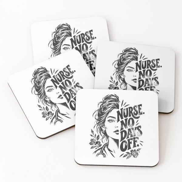 Item preview, Nurse No Days Off Bold Typography Portrait designed and sold by KiwyStudio.