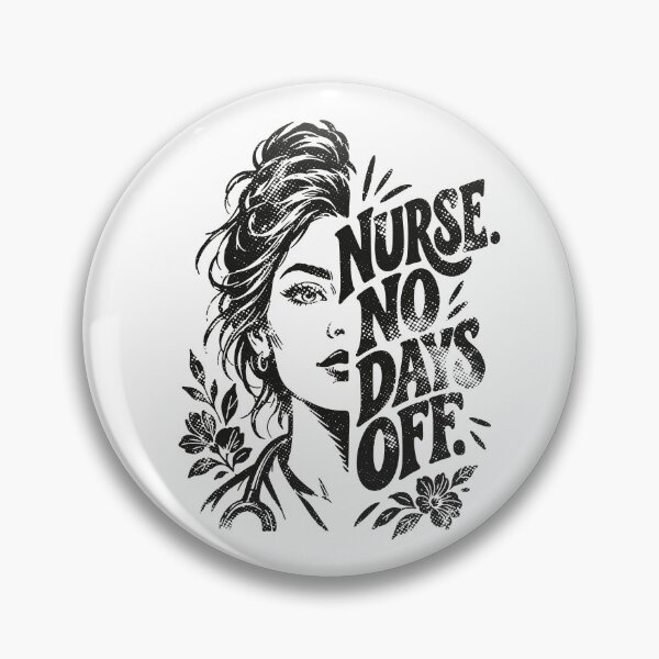 Item preview, Nurse No Days Off Bold Typography Portrait designed and sold by KiwyStudio.