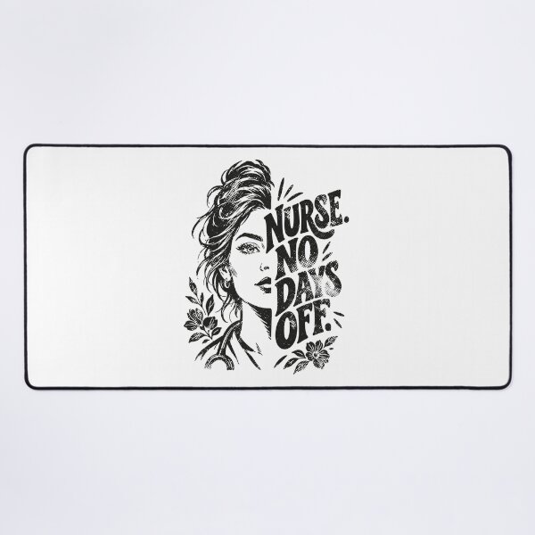 Item preview, Nurse No Days Off Bold Typography Portrait designed and sold by KiwyStudio.