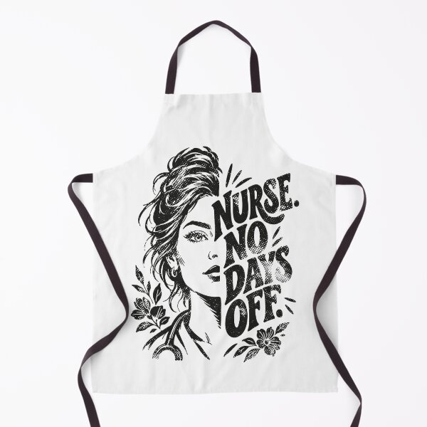 Item preview, Nurse No Days Off Bold Typography Portrait designed and sold by KiwyStudio.