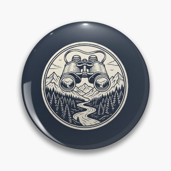 Item preview, Alpine River Valley - Vintage Outdoor Line Art Badge Sticker designed and sold by MissoStudio.