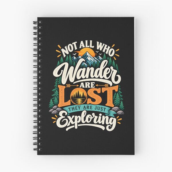 Item preview, Wander Far Explore Freely – Vintage Mountain Adventure Typography designed and sold by SophistiPrints.