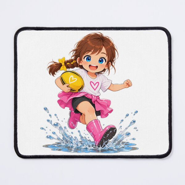 Item preview, Kenzie Muddy Puddle Rugby Ball Cartoon Character Design designed and sold by Kenzie & Co.