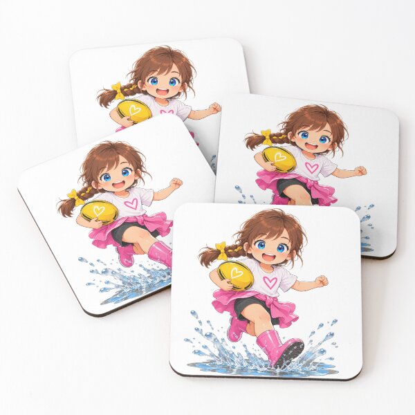Item preview, Kenzie Muddy Puddle Rugby Ball Cartoon Character Design designed and sold by Kenzie & Co.
