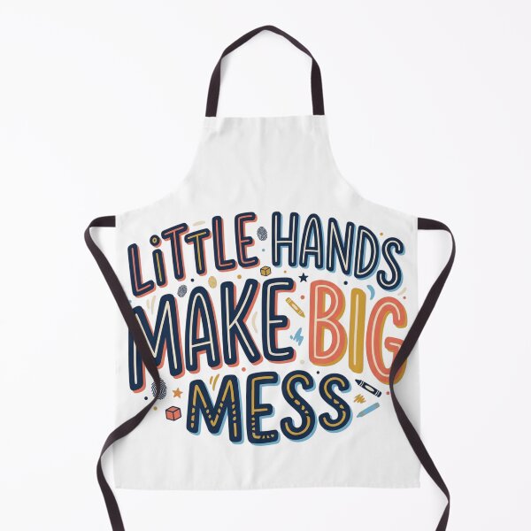 Item preview, Little Hands Make Big Mess Funny Parenting Toddler Inline Typography Art designed and sold by mood-draftsman.