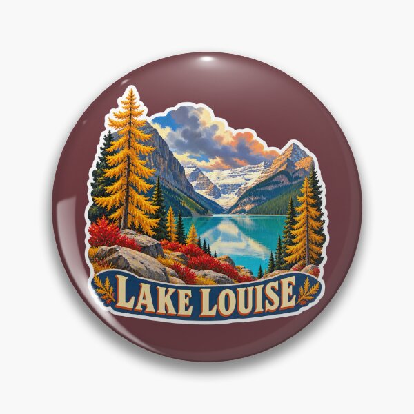Item preview, Lake Louise Vintage Canadian Rockies Mountain Travel Print designed and sold by PinUpPizzazz.