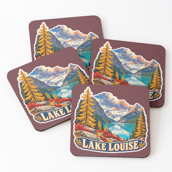 Item preview, Lake Louise Vintage Canadian Rockies Mountain Travel Print designed and sold by PinUpPizzazz.