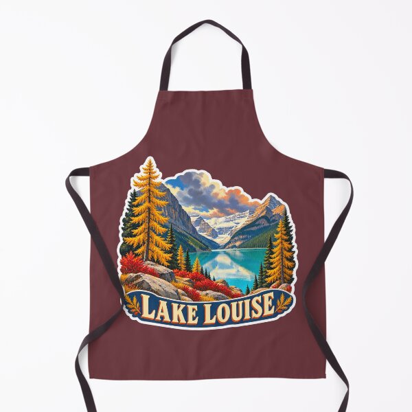 Item preview, Lake Louise Vintage Canadian Rockies Mountain Travel Print designed and sold by PinUpPizzazz.