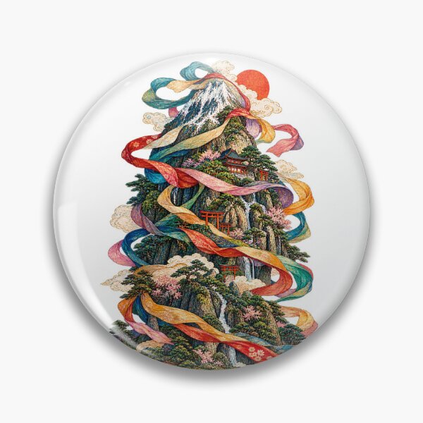 Item preview, The Sacred Mountain – Japanese Ukiyo-e Fantasy Landscape designed and sold by Substance_life.