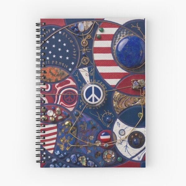 Item preview, Vintage Patriotic Peace Sign Americana Mixed Media Art designed and sold by Billys-Orbit.