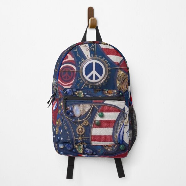 Item preview, Vintage Patriotic Peace Sign Americana Mixed Media Art designed and sold by Billys-Orbit.