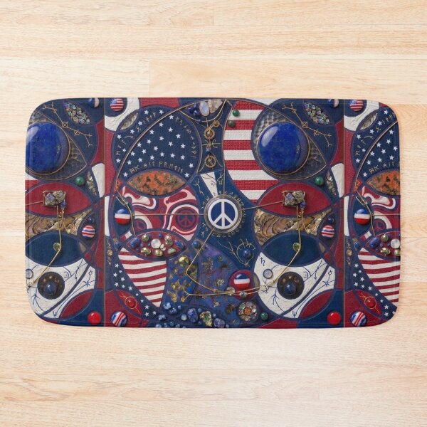 Item preview, Vintage Patriotic Peace Sign Americana Mixed Media Art designed and sold by Billys-Orbit.