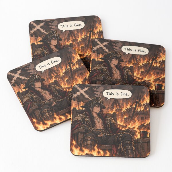 Item preview, Captain Kael This Is Fine | Black Mark Anime Pirate Meme | Everything Is Fine designed and sold by Boomaroo.