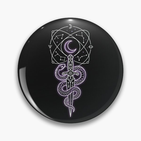 Item preview, Celestial Serpent Dagger - Neo Tarot Sacred Geometry Sticker designed and sold by MissoStudio.