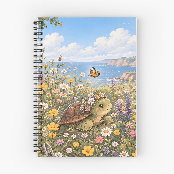 Item preview, Turtle in the Wildflowers – Botanical Turtle Design designed and sold by KWW SHOP.