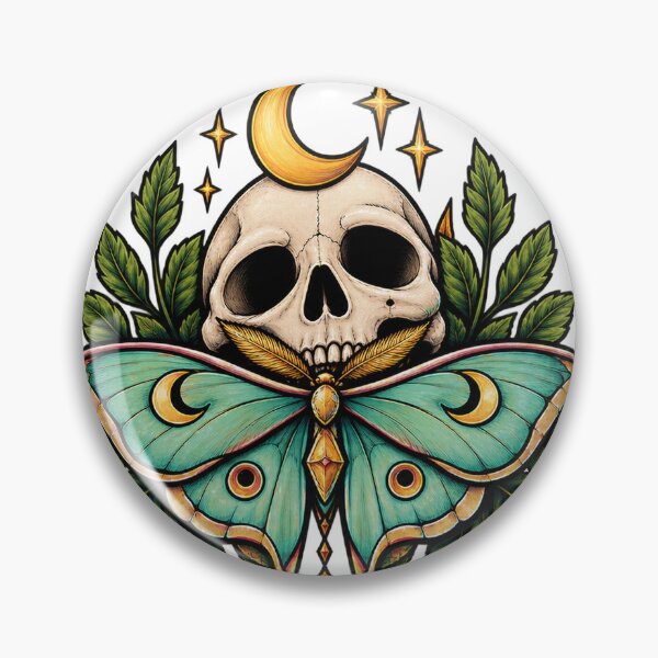 Item preview, Moon Moth Celestial Gothic Botanical Art designed and sold by Feral-Ink.