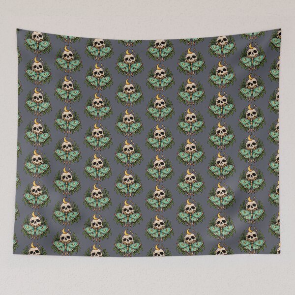 Item preview, Moon Moth Celestial Gothic Botanical Art designed and sold by Feral-Ink.