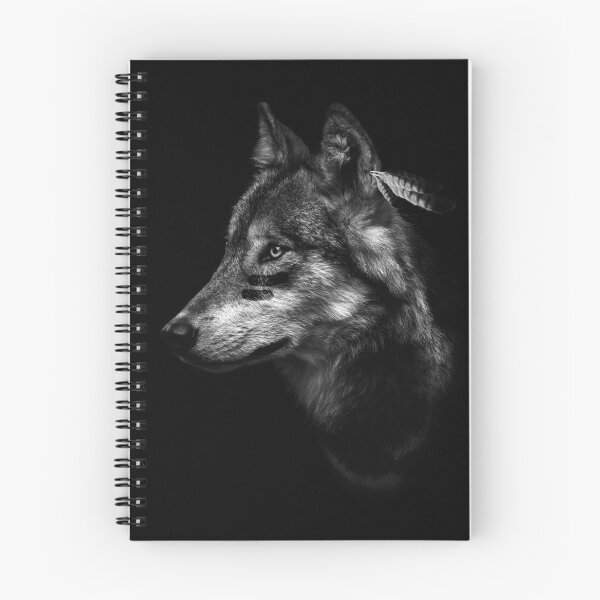 Item preview, Fierce Wolf – Black and White Wildlife Portrait designed and sold by Instel0759.