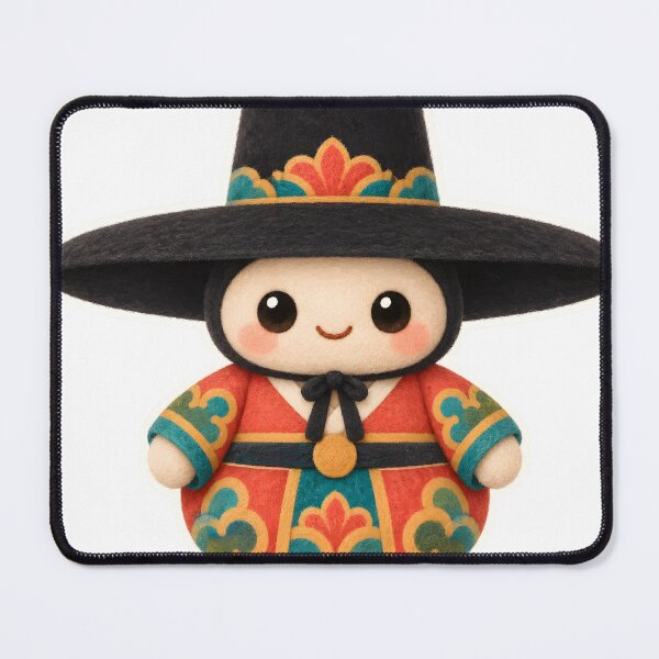Item preview, Cute Mascot Character Defined by a Wide Black Horsehair-brimmed Hat, Traditional Scholar Hat Silhouette Exaggerated — Marker-style Digital Illustration designed and sold by radou88.