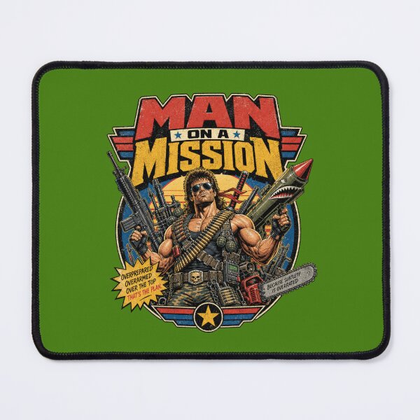 Item preview, MAN ON A MISSION designed and sold by SPOOFSHIRT.