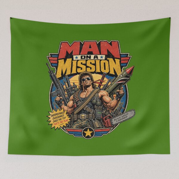 Item preview, MAN ON A MISSION designed and sold by SPOOFSHIRT.