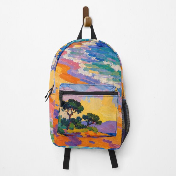 Item preview, Colorful Sailboats on Mediterranean Beach Impasto Seascape designed and sold by GutyzDesignsES.