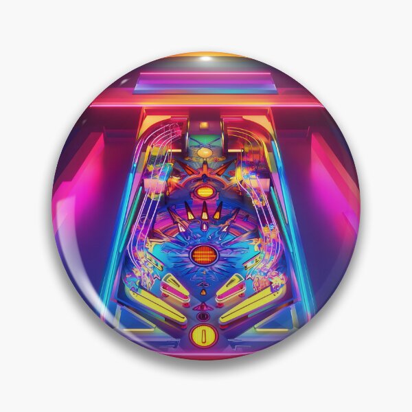 Item preview, Neon Pinball Machine, 3d Render, Vibrant Rainbow Spectrum designed and sold by Checho30.