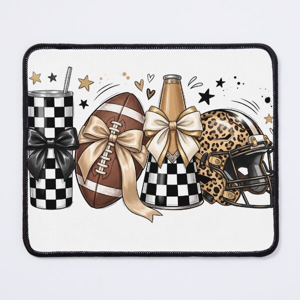 Item preview, Football Cheerleader Vibes | Leopard Helmet Bow Tumbler Cute Game Day Design designed and sold by Uniquememorable.