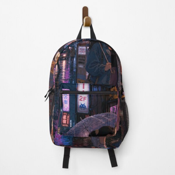 Item preview, Retro Arcade Game Center Rainy Night Tokyo Anime Art designed and sold by vekotpu.