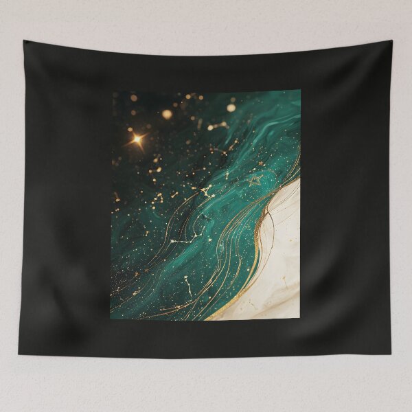Item preview, Constellation Star Map, 3d Render, Vibrant Emerald designed and sold by Checho30.