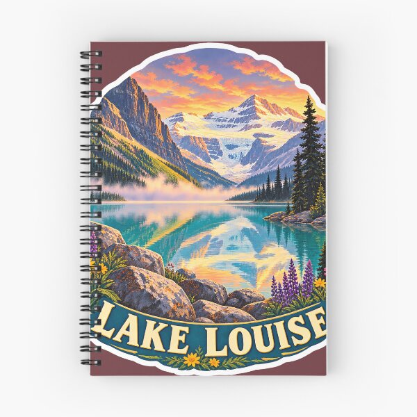 Item preview, Lake Louise Vintage Canadian Rockies Mountain Travel Print designed and sold by PinUpPizzazz.