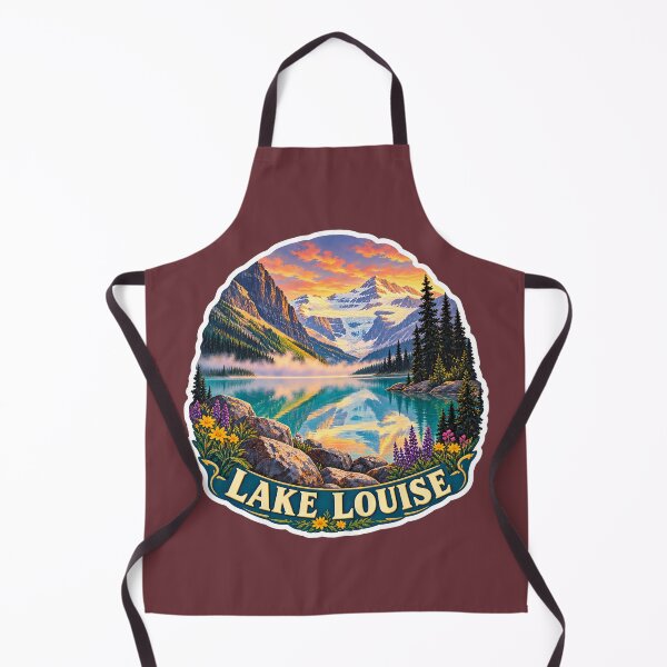 Item preview, Lake Louise Vintage Canadian Rockies Mountain Travel Print designed and sold by PinUpPizzazz.
