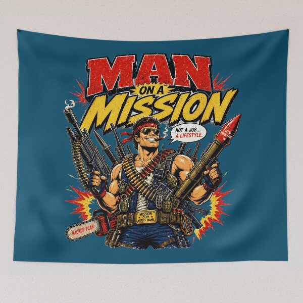 Item preview, MAN ON A MISSION LIFESTYLE designed and sold by SPOOFSHIRT.