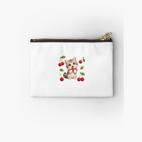 Item preview, Cute Kitten Eating a Red Cherry designed and sold by designhabibi.