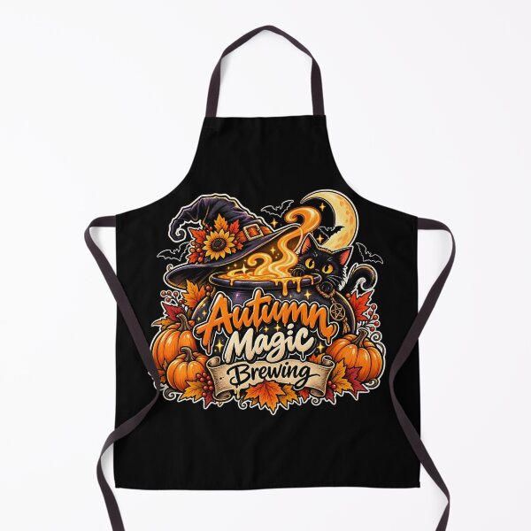 Item preview, Autumn Magic Brewing Witch Cat Fall Halloween Design designed and sold by T-shirtLegendUS.