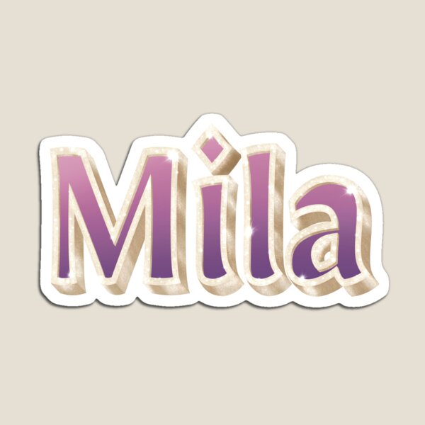 Item preview, Mila, Name in Gold, Pink and Purple with a Glam Style designed and sold by AloraDawnEve.