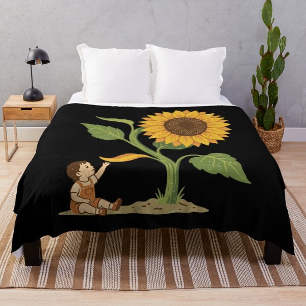 Item preview, Giant Sunflower Cute Toddler Watch Me Grow Vintage Botanical Art designed and sold by mood-draftsman.