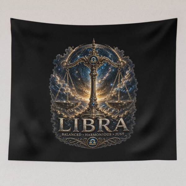 Item preview, Libra Zodiac Art – Celestial Scales Astrology Design designed and sold by Classic Chaos Creations.