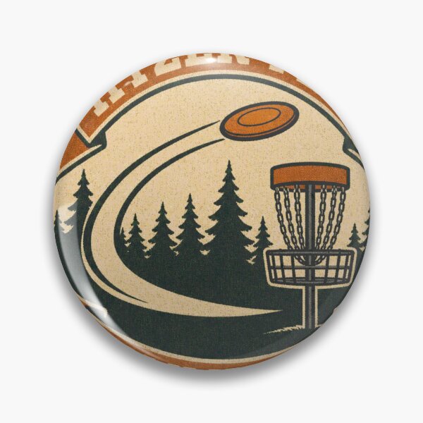 Item preview, Hyzer Flip Committee Retro Disc Golf Badge designed and sold by BoosterShop.