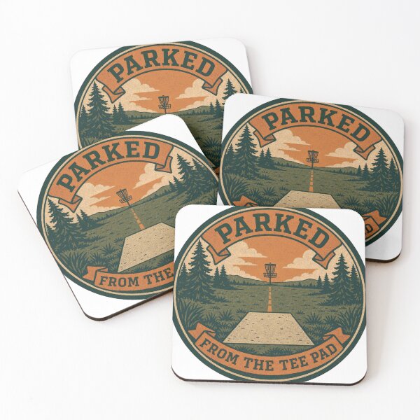 Item preview, Parked From The Tee Pad Retro Disc Golf Print designed and sold by BoosterShop.