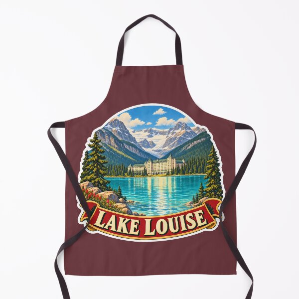 Item preview, Lake Louise Vintage Canadian Rockies Mountain Travel Print designed and sold by PinUpPizzazz.
